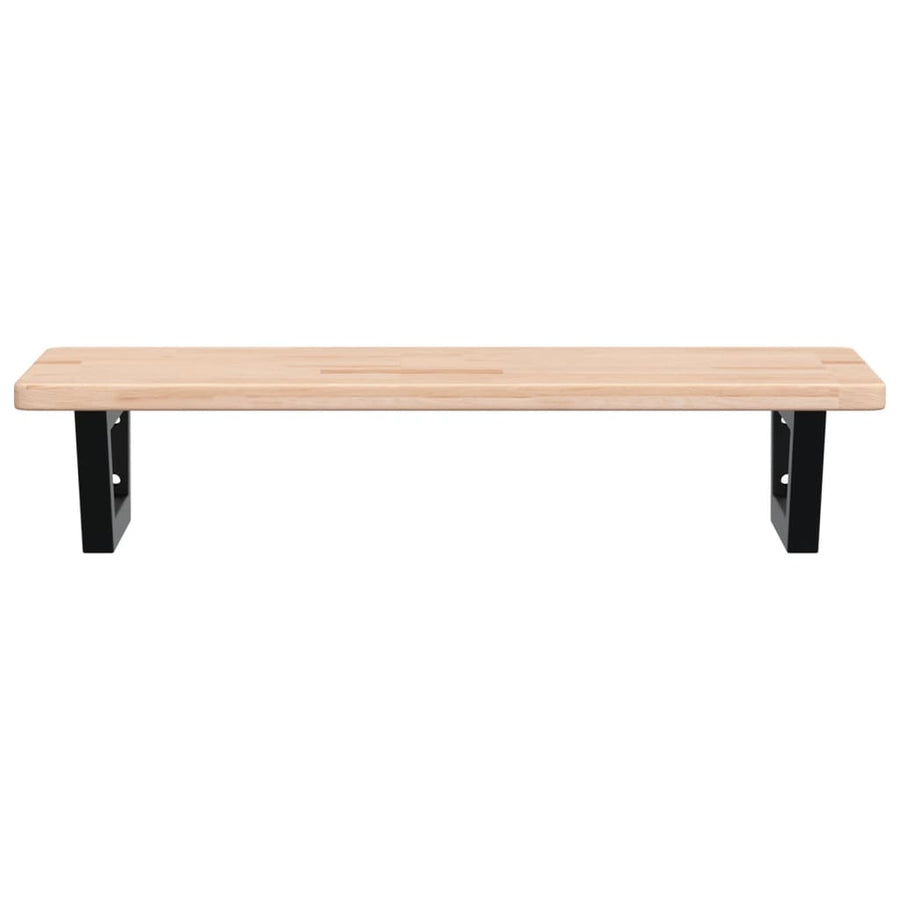 Badkamer wandschap staal en massief eikenhout