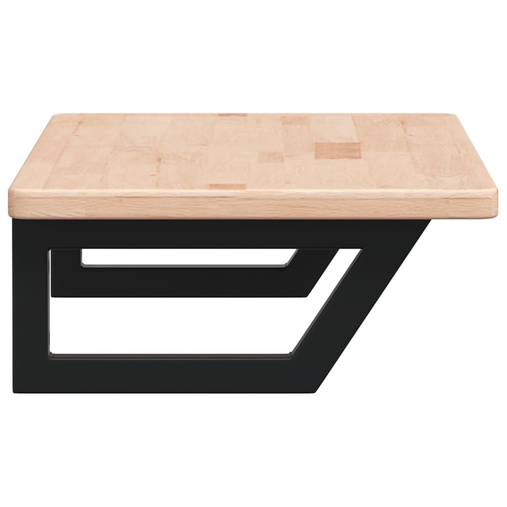 Badkamer wandschap staal en massief eikenhout