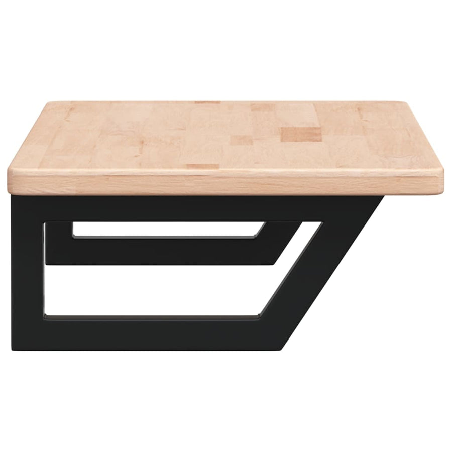 Badkamer wandschap staal en massief eikenhout