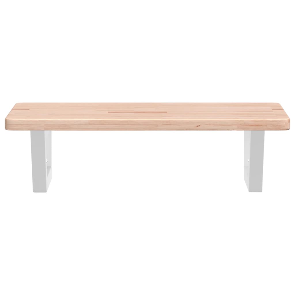 Badkamer wandschap staal en massief eikenhout