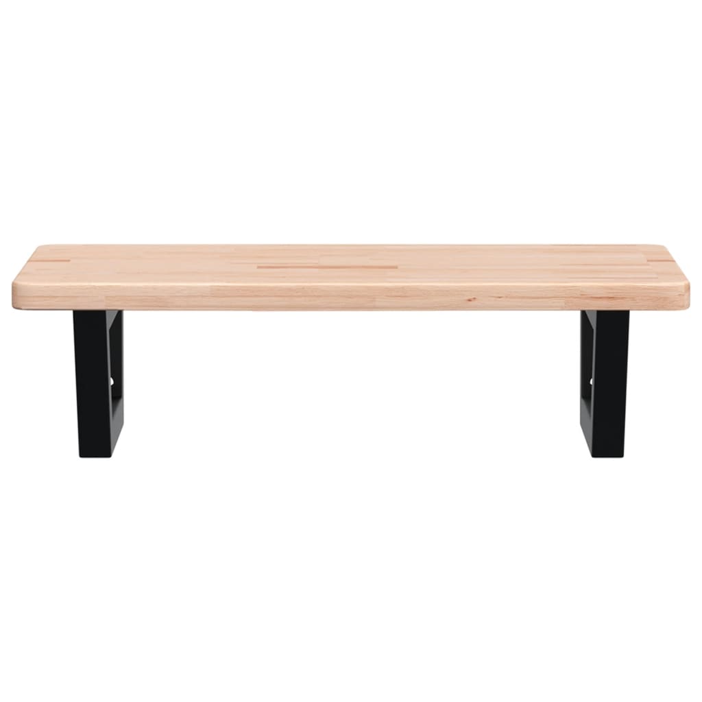 Badkamer wandschap staal en massief eikenhout
