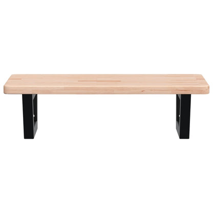 Badkamer wandschap staal en massief eikenhout