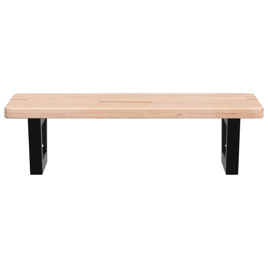 Badkamer wandschap staal en massief eikenhout