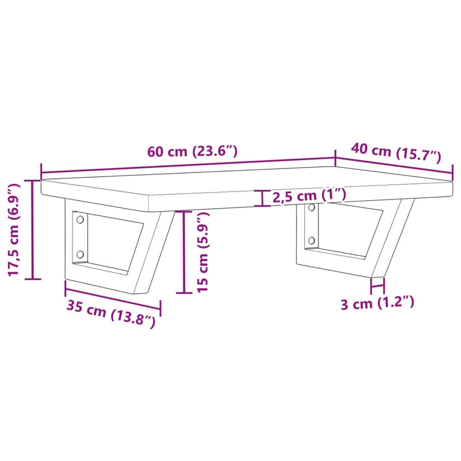 Badkamer wandschap staal en massief eikenhout