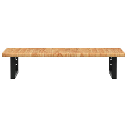 Badkamer wandschap staal en massief eikenhout