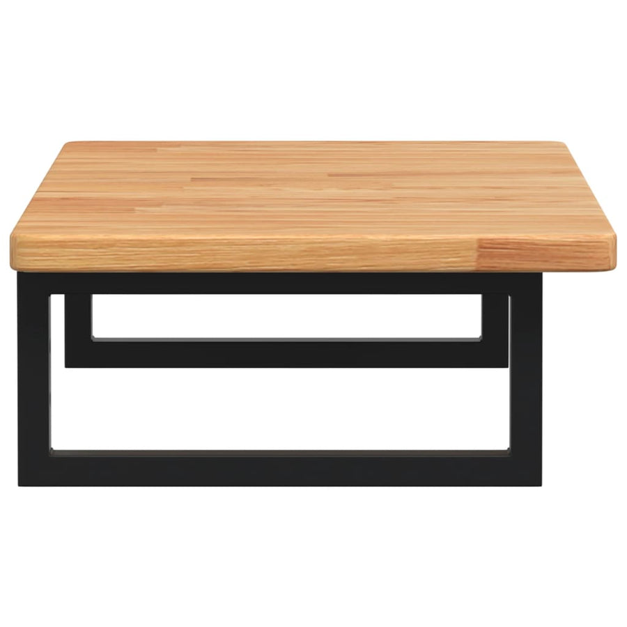 Badkamer wandschap staal en massief eikenhout