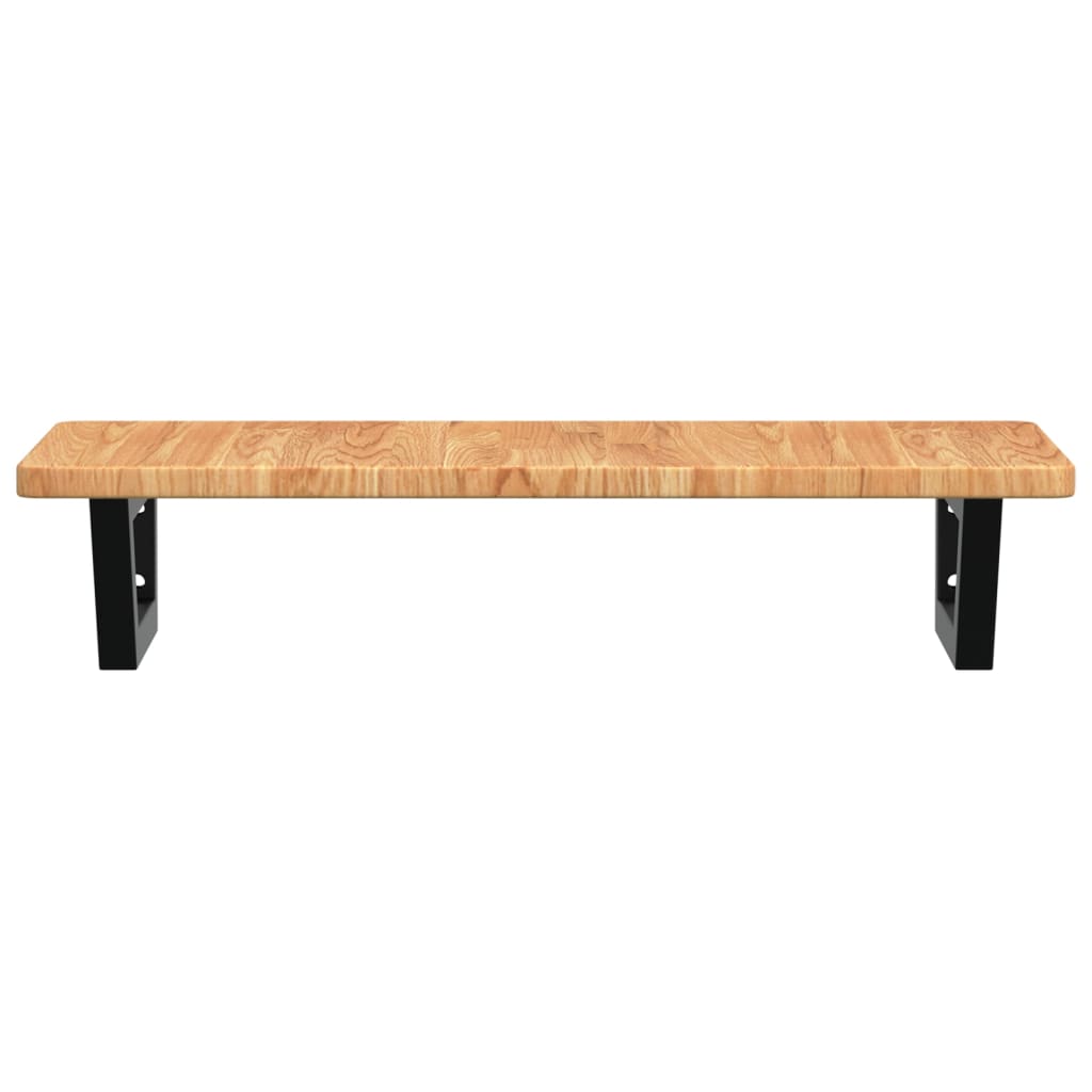 Badkamer wandschap staal en massief eikenhout