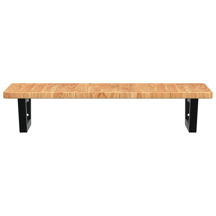 Badkamer wandschap staal en massief eikenhout