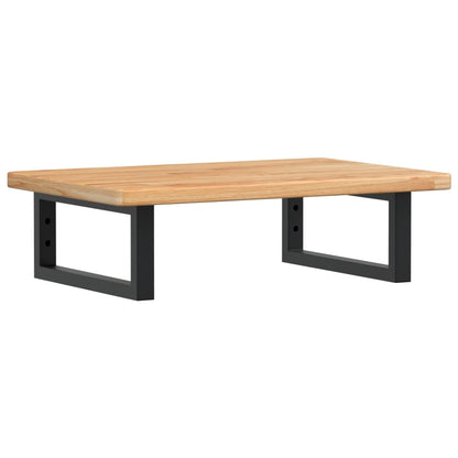 Badkamer wandschap staal en massief eikenhout