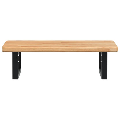 Badkamer wandschap staal en massief eikenhout