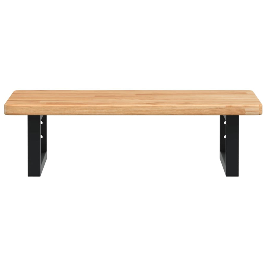Badkamer wandschap staal en massief eikenhout