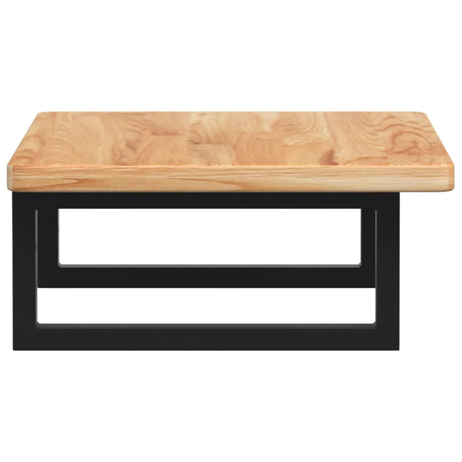 Badkamer wandschap staal en massief eikenhout