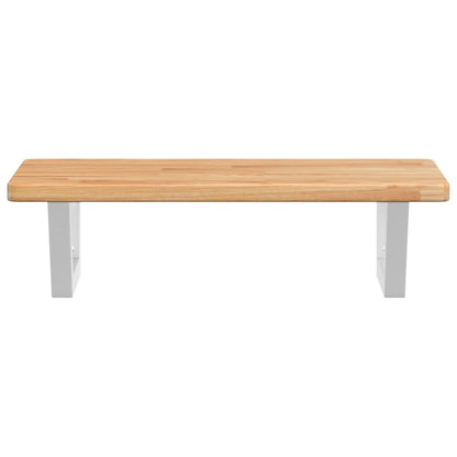 Badkamer wandschap staal en massief eikenhout