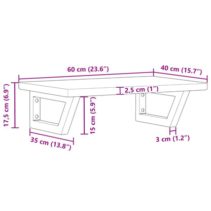 Badkamer wandschap staal en massief eikenhout