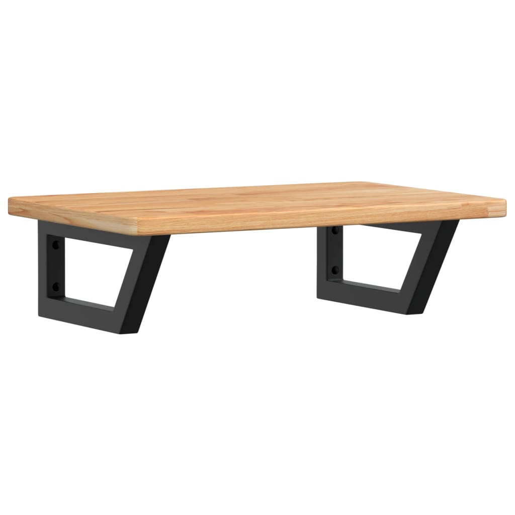Badkamer wandschap staal en massief eikenhout