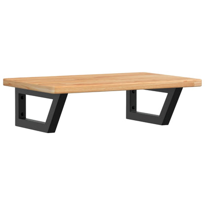 Badkamer wandschap staal en massief eikenhout