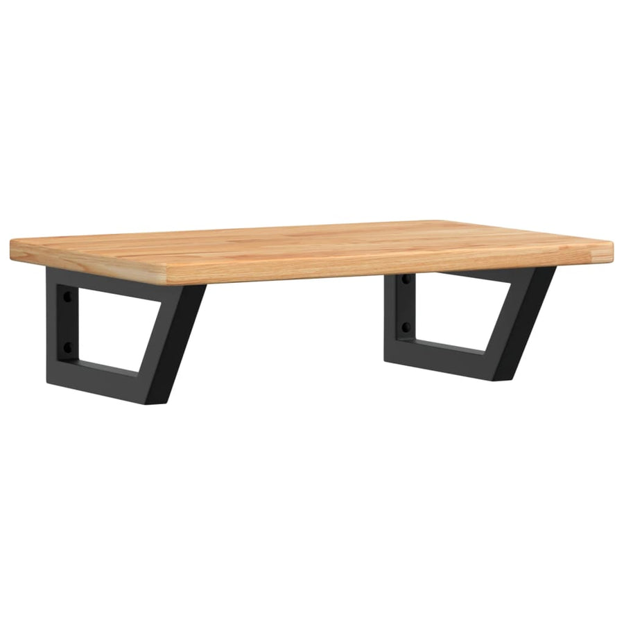 Badkamer wandschap staal en massief eikenhout