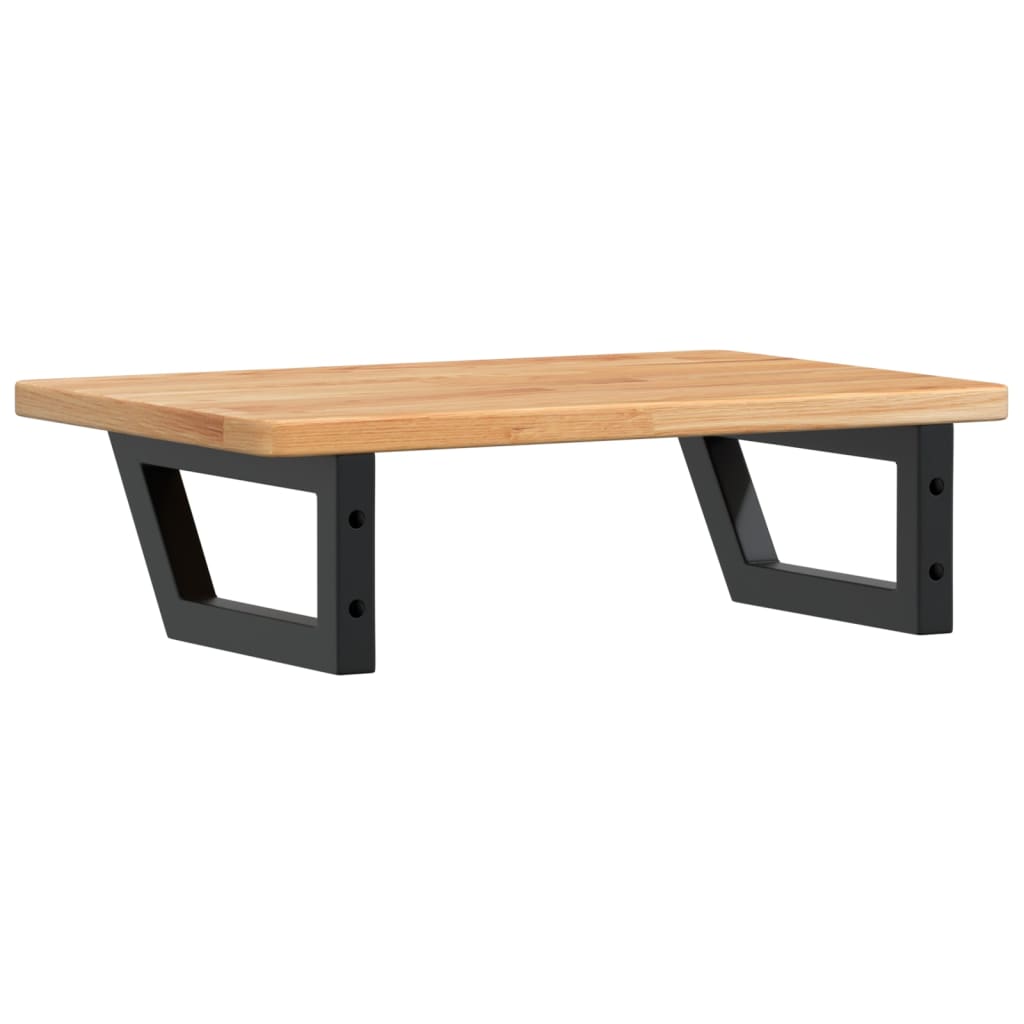 Badkamer wandschap staal en massief eikenhout