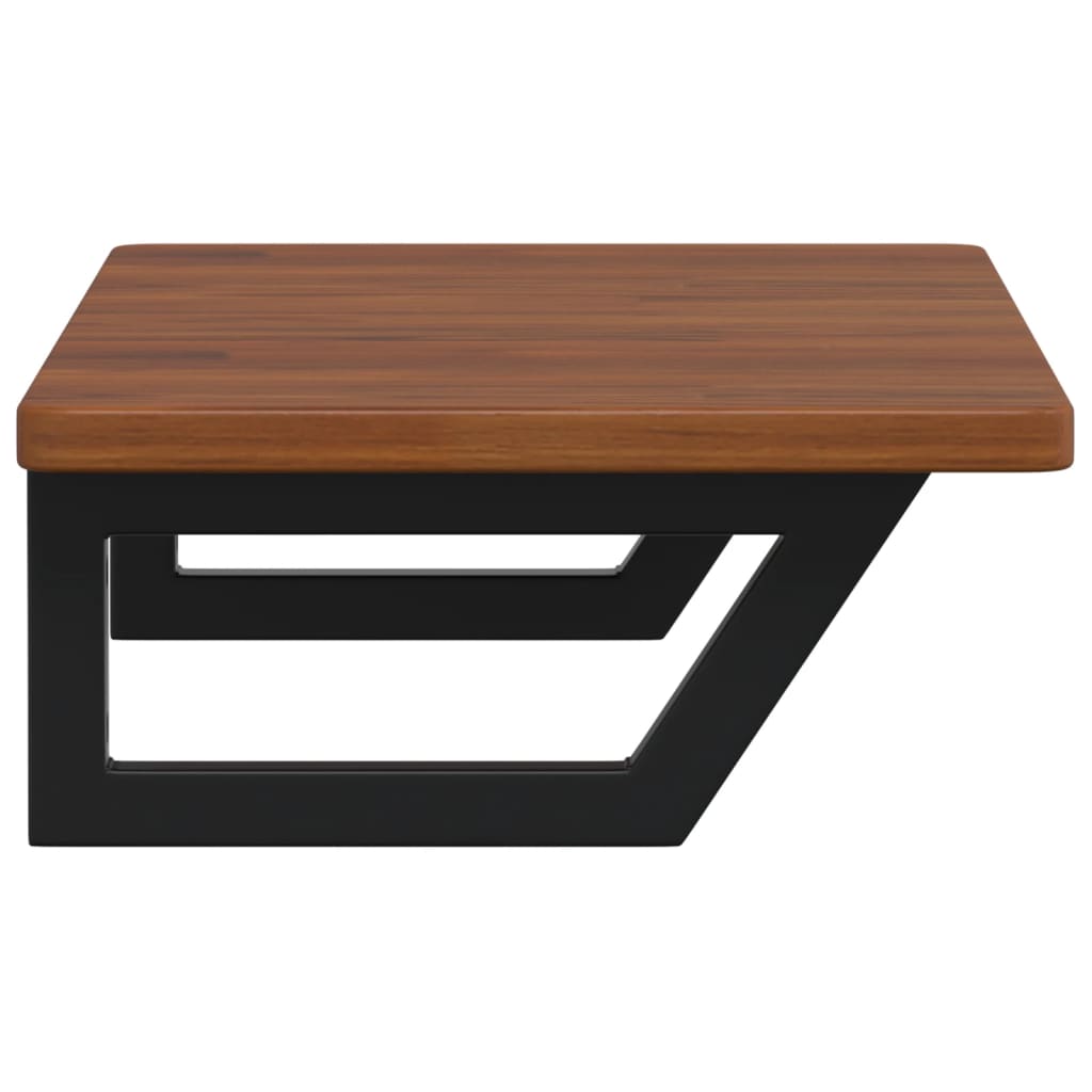 Badkamer wandschap staal en massief eikenhout