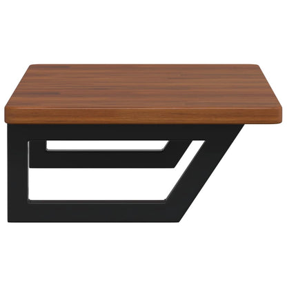 Badkamer wandschap staal en massief eikenhout