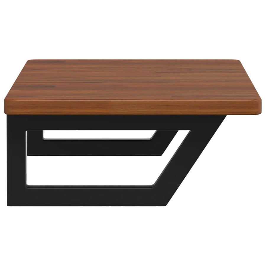 Badkamer wandschap staal en massief eikenhout