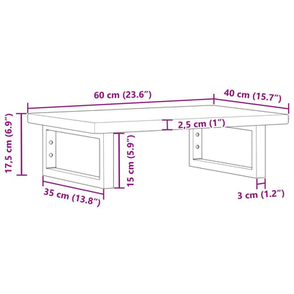 Badkamer wandschap staal en massief eikenhout