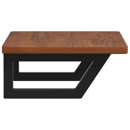 Badkamer wandschap staal en massief eikenhout