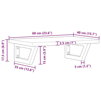 Badkamer wandschap staal en massief eikenhout