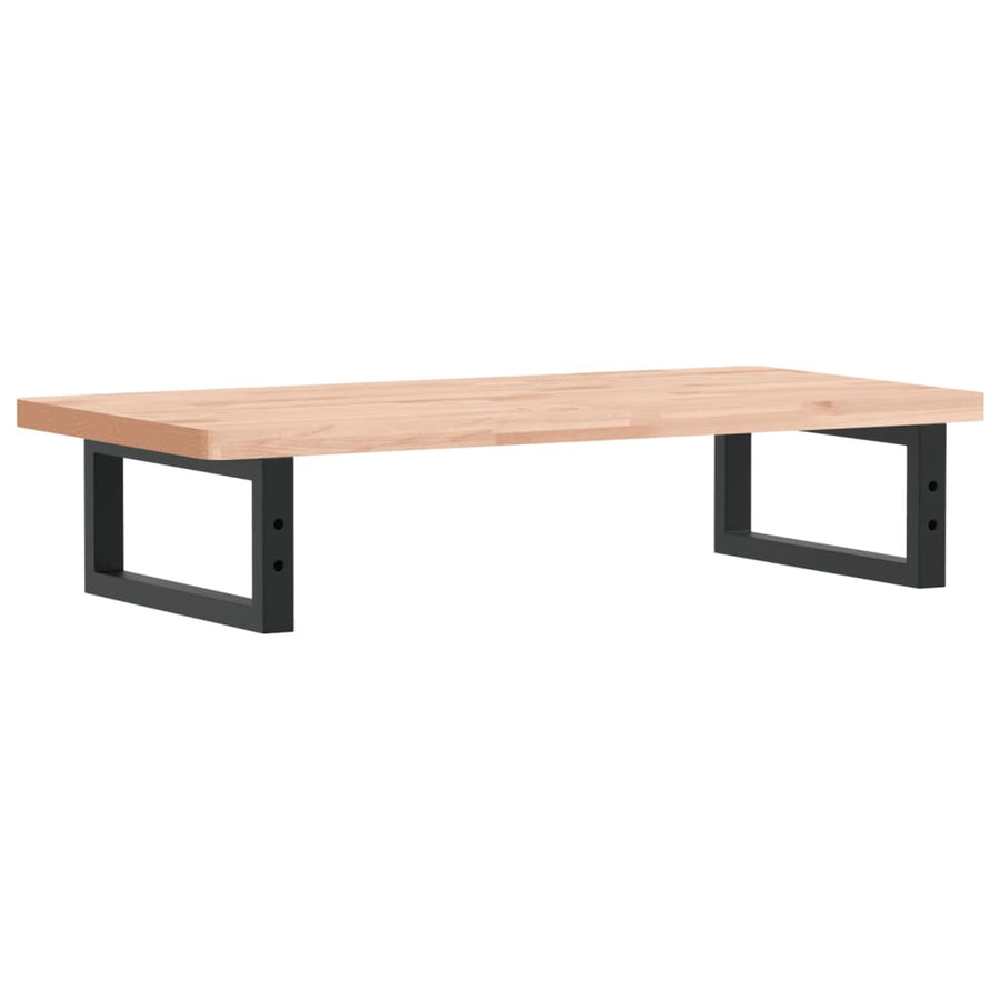 Badkamer Wandschap Staal En Massief Beukenhout 1 80 x 40 x 2.5 cm Bruin en zwart