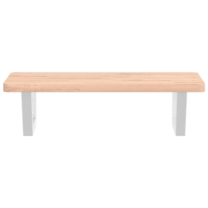 Badkamer wandschap staal en massief beukenhout