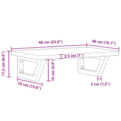 Badkamer wandschap staal en massief beukenhout