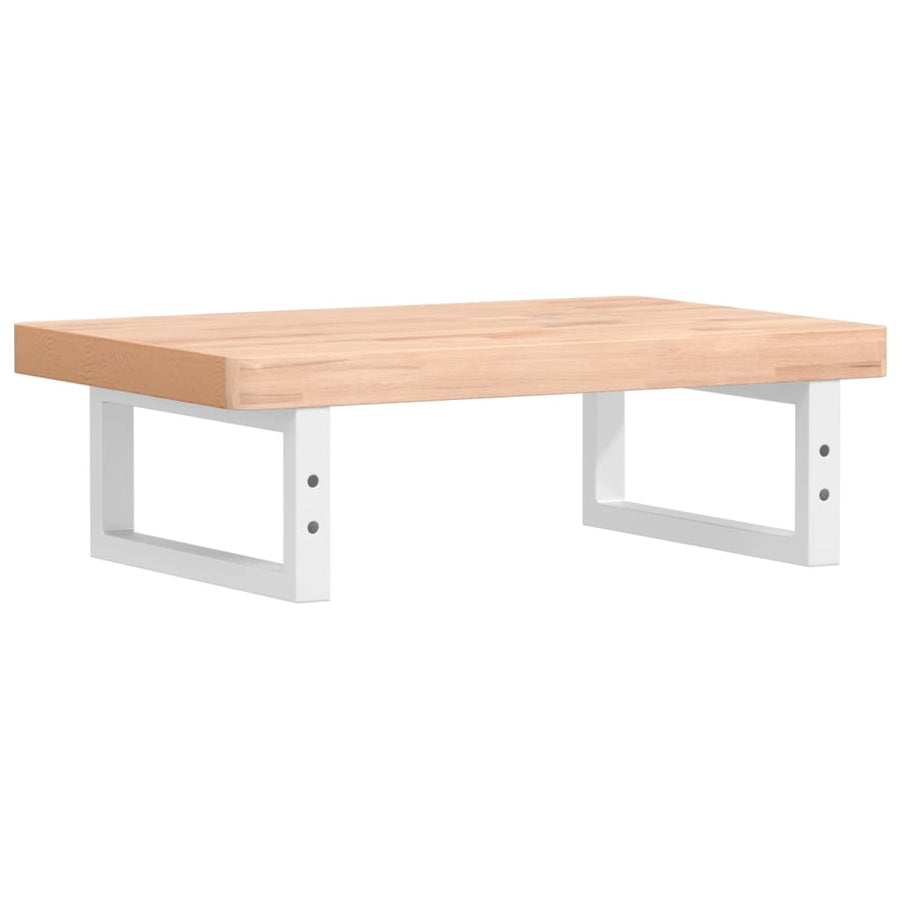 Badkamer wandschap staal en massief beukenhout