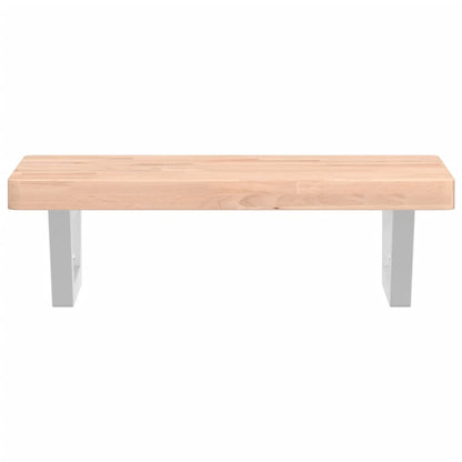 Badkamer wandschap staal en massief beukenhout