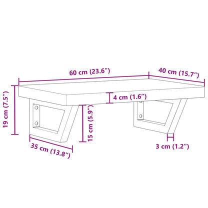 Badkamer wandschap staal en massief beukenhout