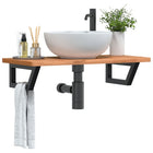 Badkamer wandschap 80x40 cm staal beukenhout