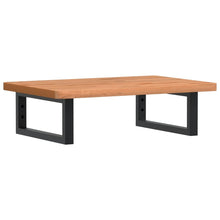 Badkamer Wandschap Staal En Massief Beukenhout 1 60 x 40 x 2.5 cm Donkerbruin en zwart