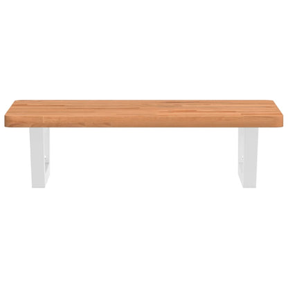 Badkamer wandschap staal en massief beukenhout