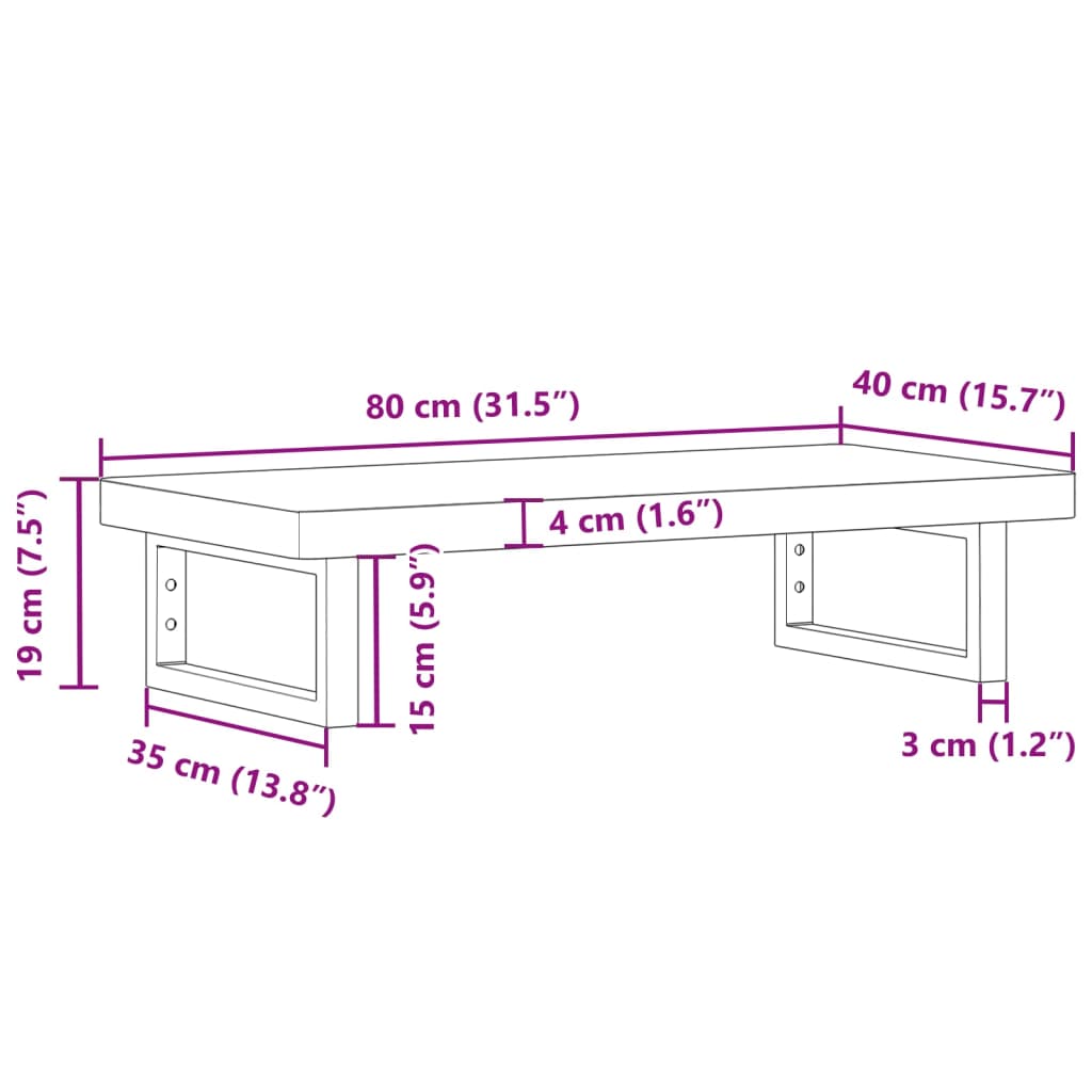 Badkamer wandschap staal en massief beukenhout