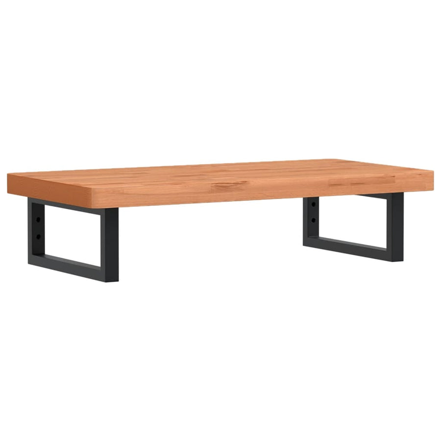 Badkamer Wandschap Staal En Massief Beukenhout 1 80 x 40 x 4 cm Donkerbruin en zwart