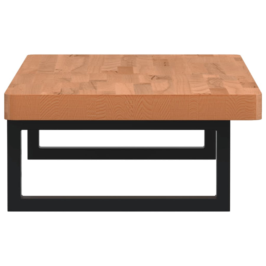 Badkamer Wandschap Staal En Massief Beukenhout 1 80 x 40 x 4 cm Donkerbruin en zwart