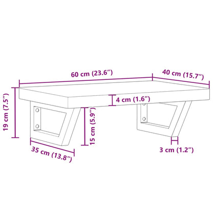 Badkamer wandschap staal en massief beukenhout