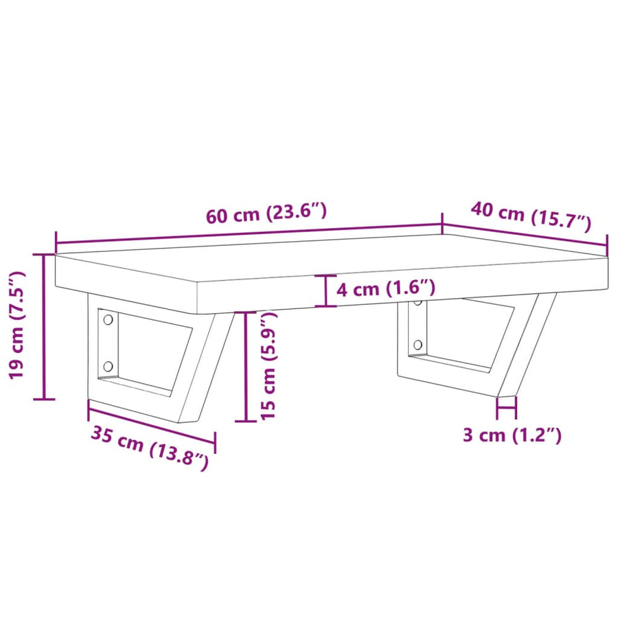 Badkamer wandschap staal en massief beukenhout