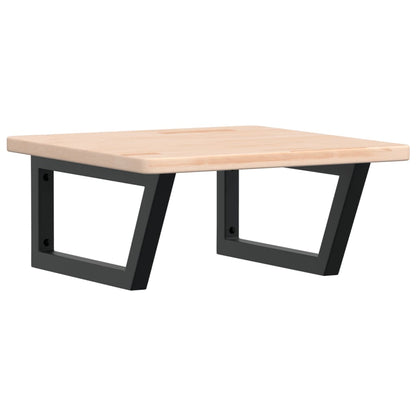 Badkamer wandschap staal en massief eikenhout