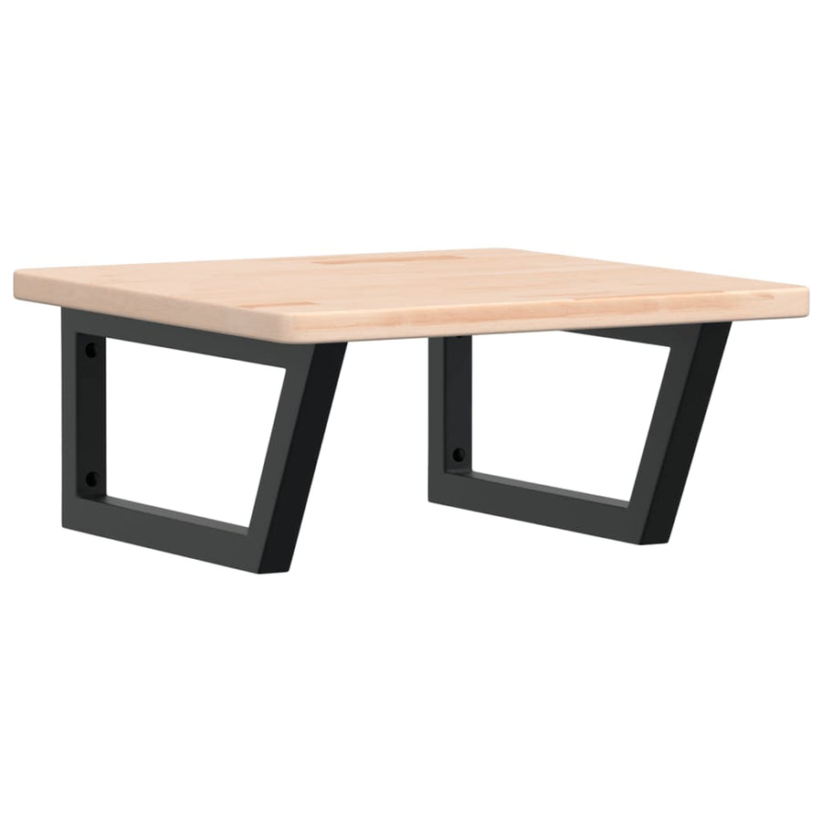 Badkamer wandschap staal en massief eikenhout