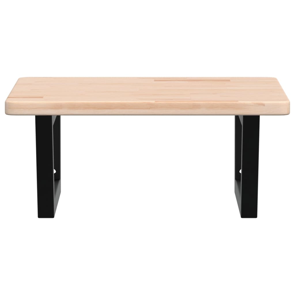 Badkamer wandschap staal en massief eikenhout