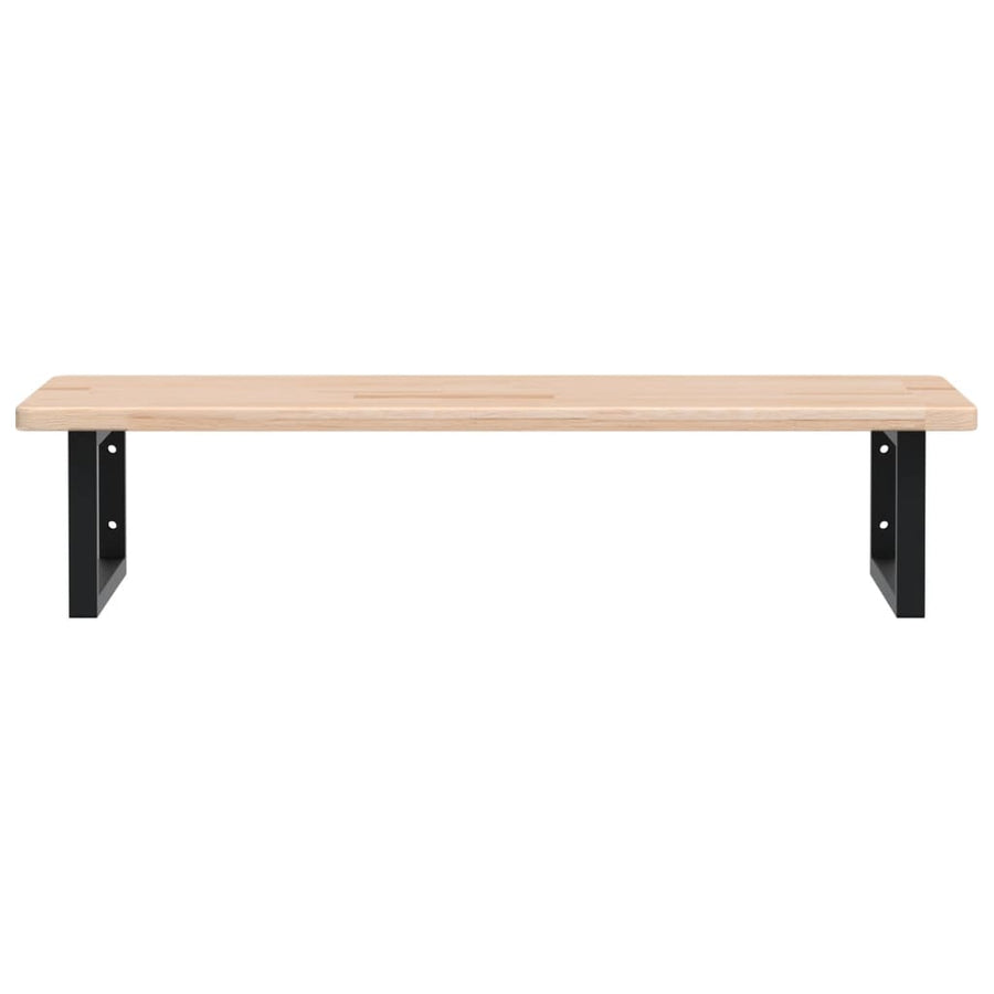 Badkamer wandschap staal en massief eikenhout