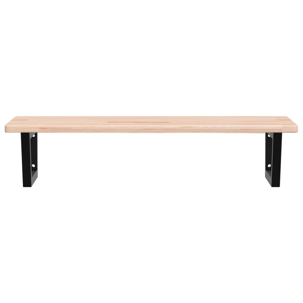 Badkamer wandschap staal en massief eikenhout