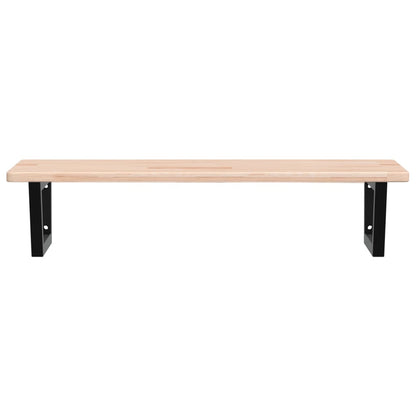 Badkamer wandschap staal en massief eikenhout