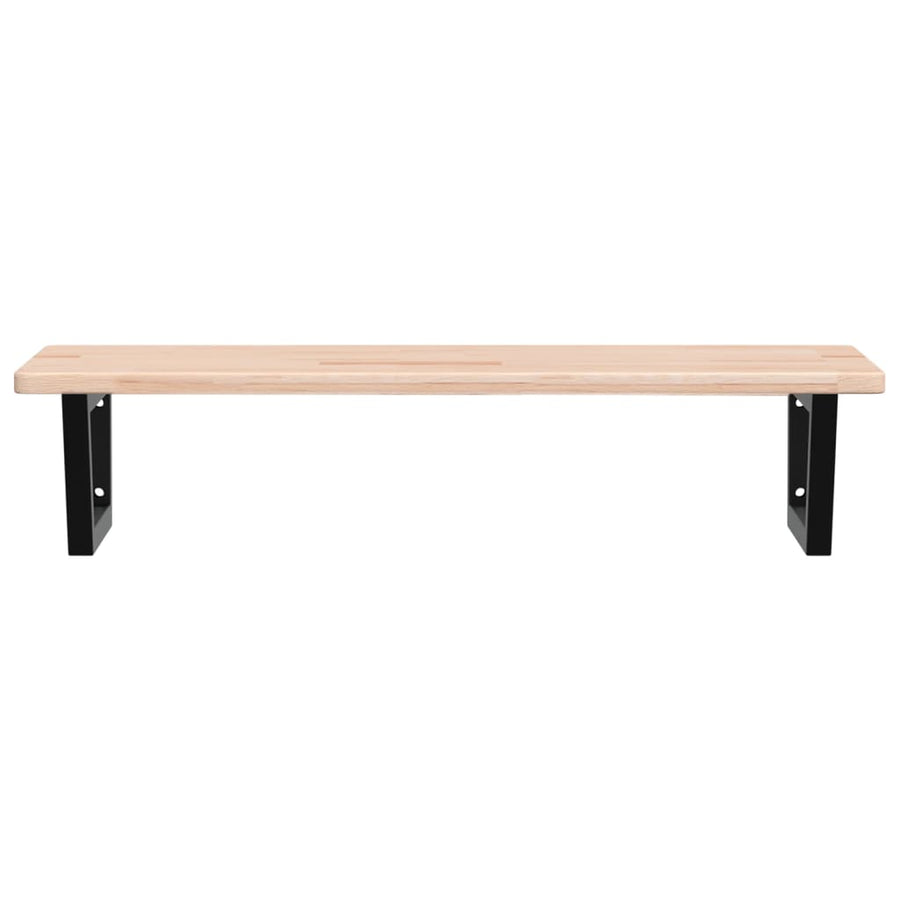 Badkamer wandschap staal en massief eikenhout