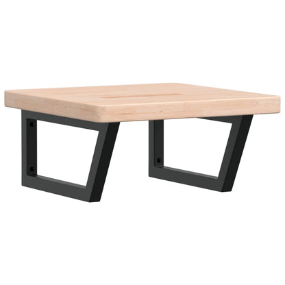 Badkamer wandschap staal en massief eikenhout
